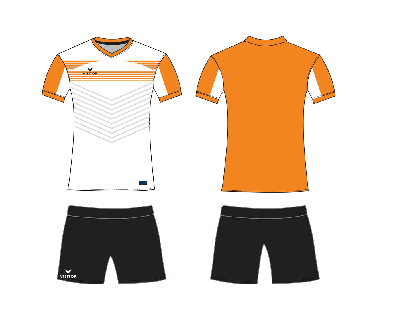 Uniforme blanco/naranja