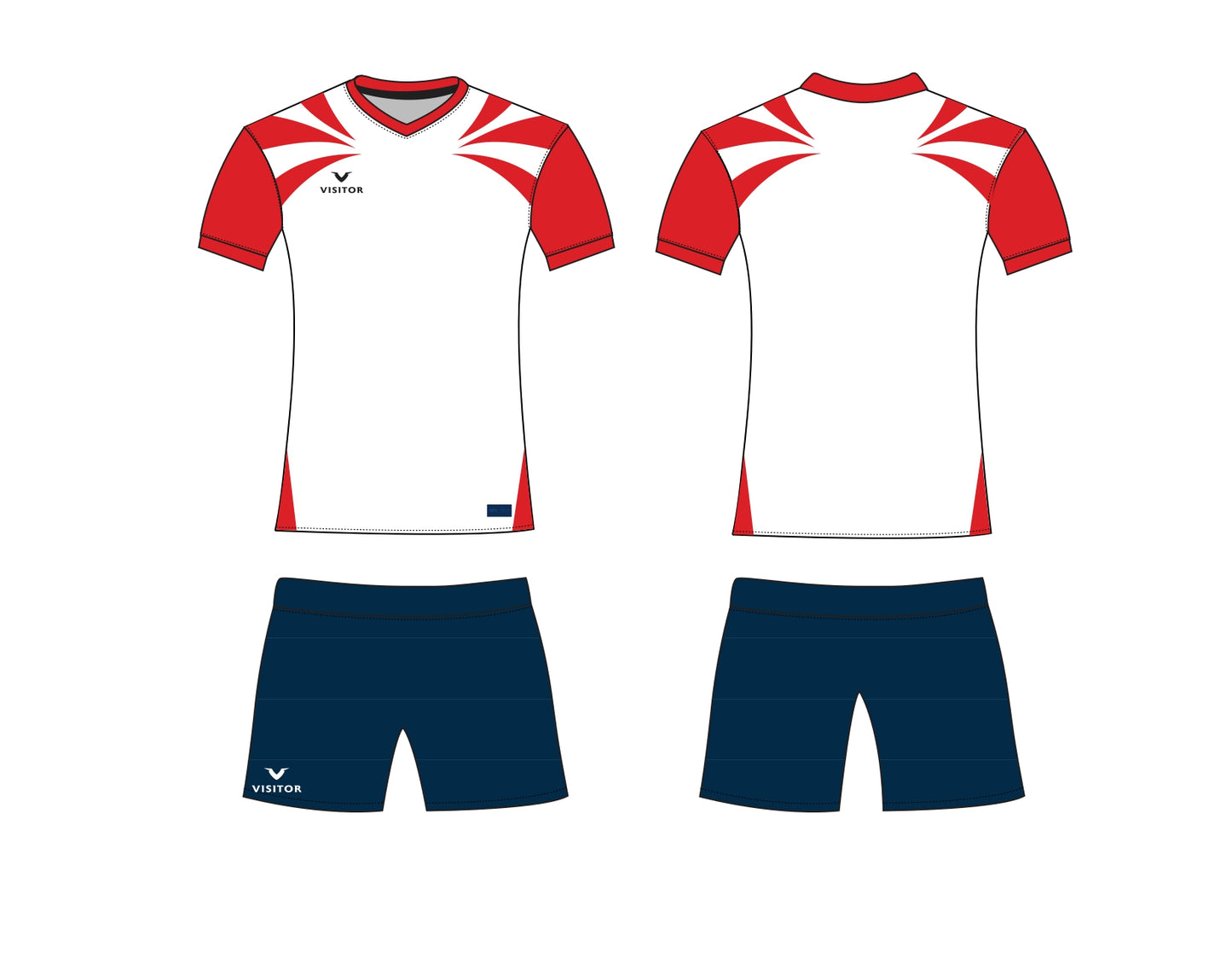 Uniforme blanco/rojo