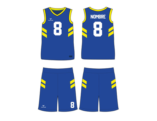 Uniforme Basquetbol azul / amarillo