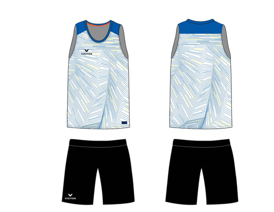 Uniforme sin mangas azul rey/blanco